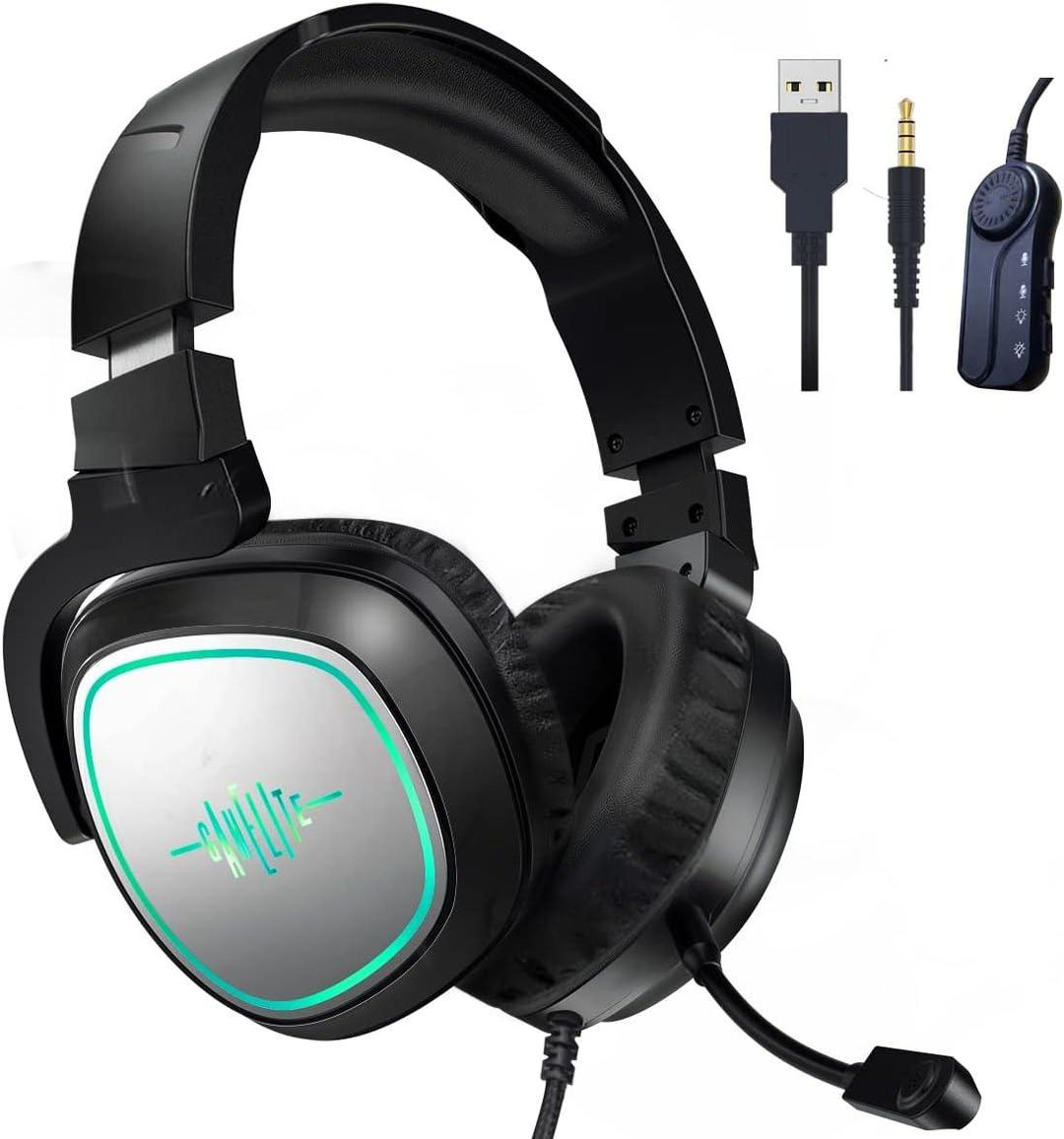G17 Wired Gaming Headset – RGB Lights, Noise Cancelling Mic, Stereo Sound