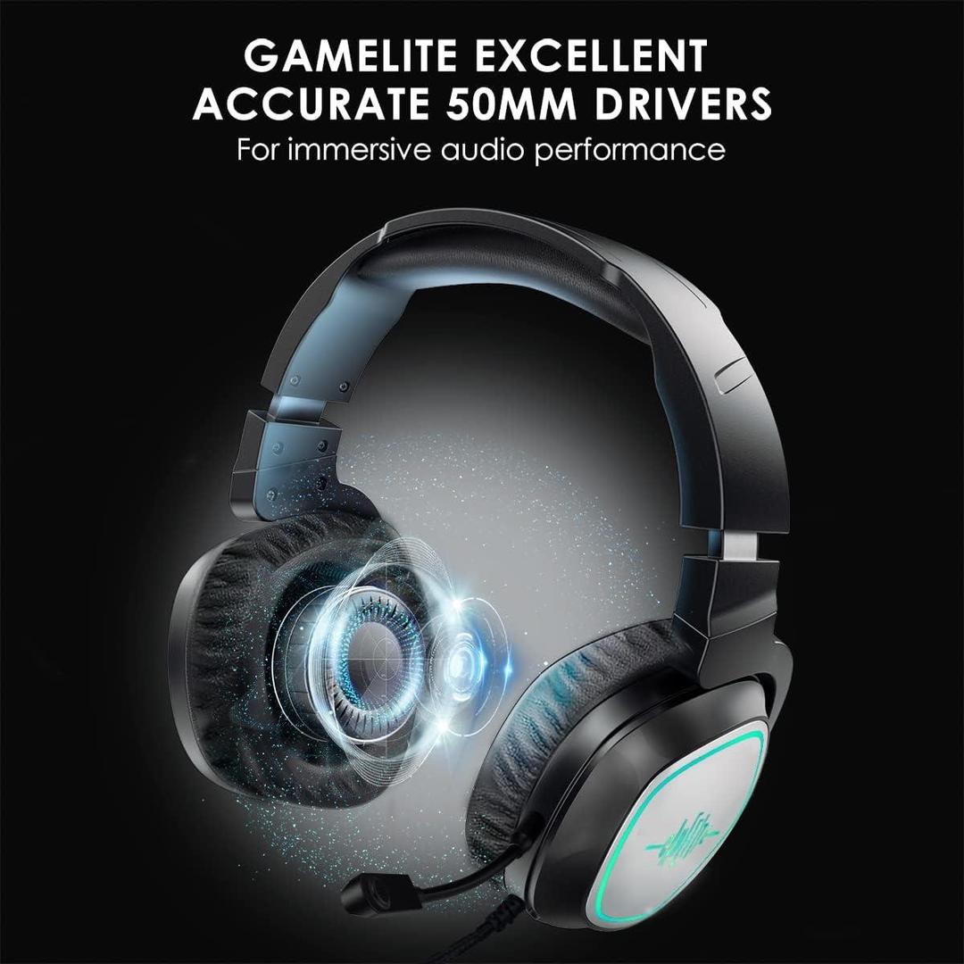G17 Wired Gaming Headset – RGB Lights, Noise Cancelling Mic, Stereo Sound