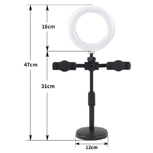 Ring Light with Stand - 3 Adjustable Light Modes & Multiple Brightness
