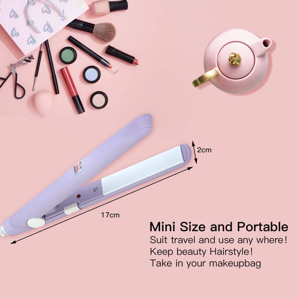 Lightweight Portable Mini Hair Straightener - 1 Pcs with Medium Heat and Dual Speed Settings